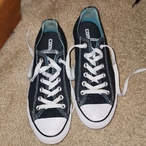 Converse Black Canvas Sneakers with White Details